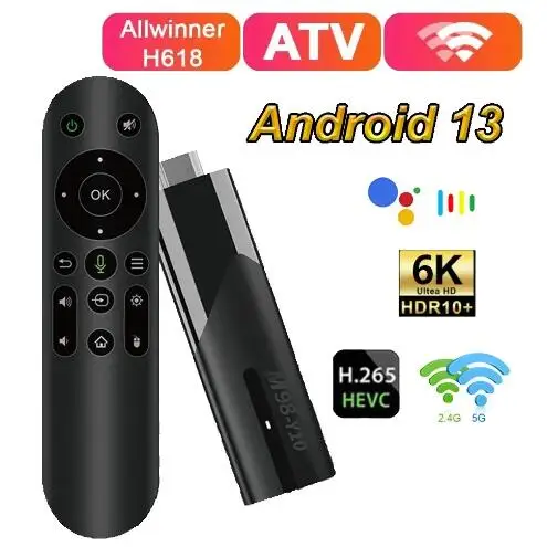 

Приставка Смарт-ТВ M98 Y10, Android 13 OS BT 5,0 ATV, Allwinner H618, 2,4 ГГц