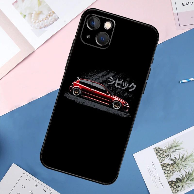 Чехол для телефона JDM Type R Civic Sport для iPhone 11 12 13 14 15 Pro Max Mini 7 8 Plus SE 2020 X XS Max XR Задняя крышка