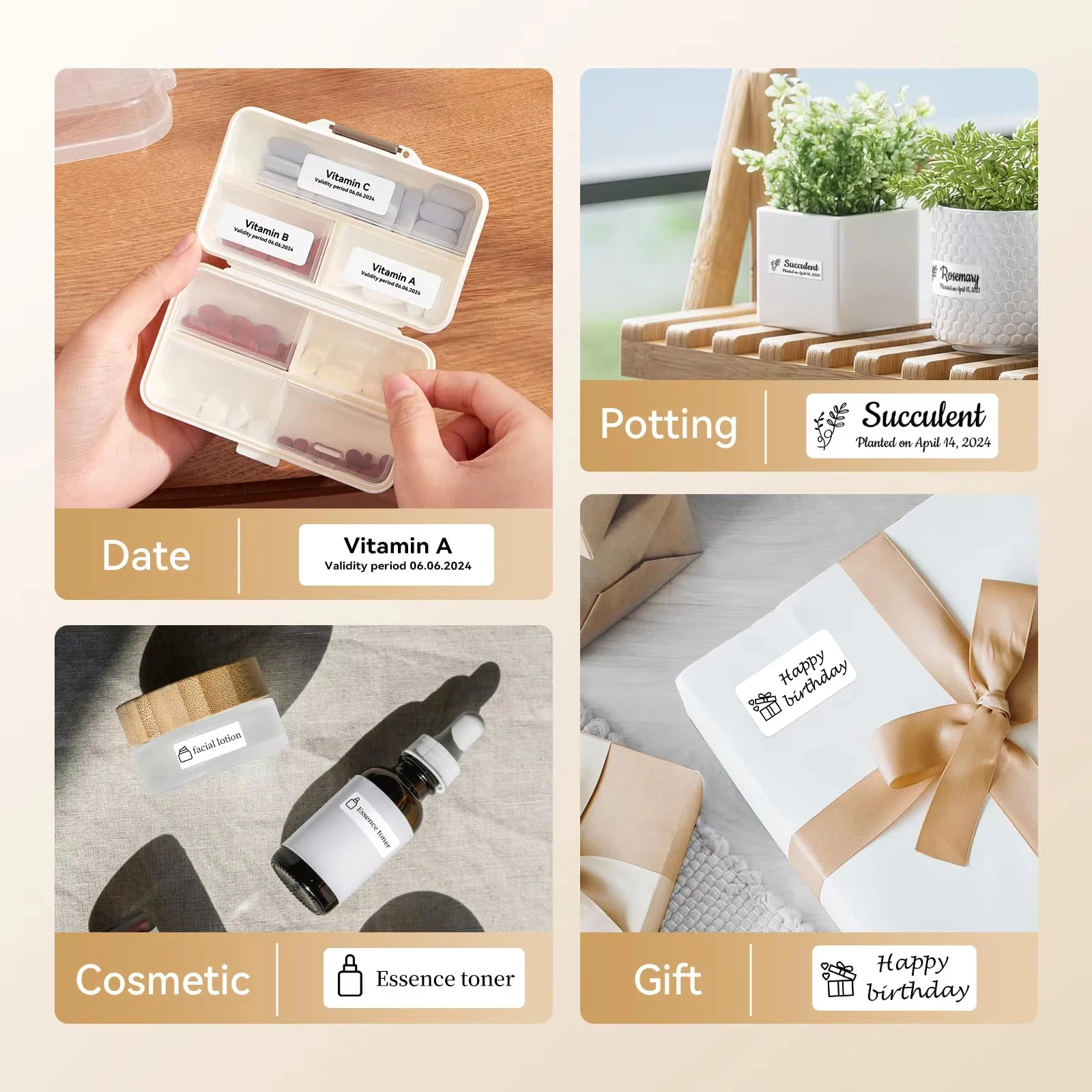 Niimbot B1 Mini Portable Thermal Printer Multi-scene Application Stickers Thermal Label For NIIMBOT B1/B21/B3S White Label  New