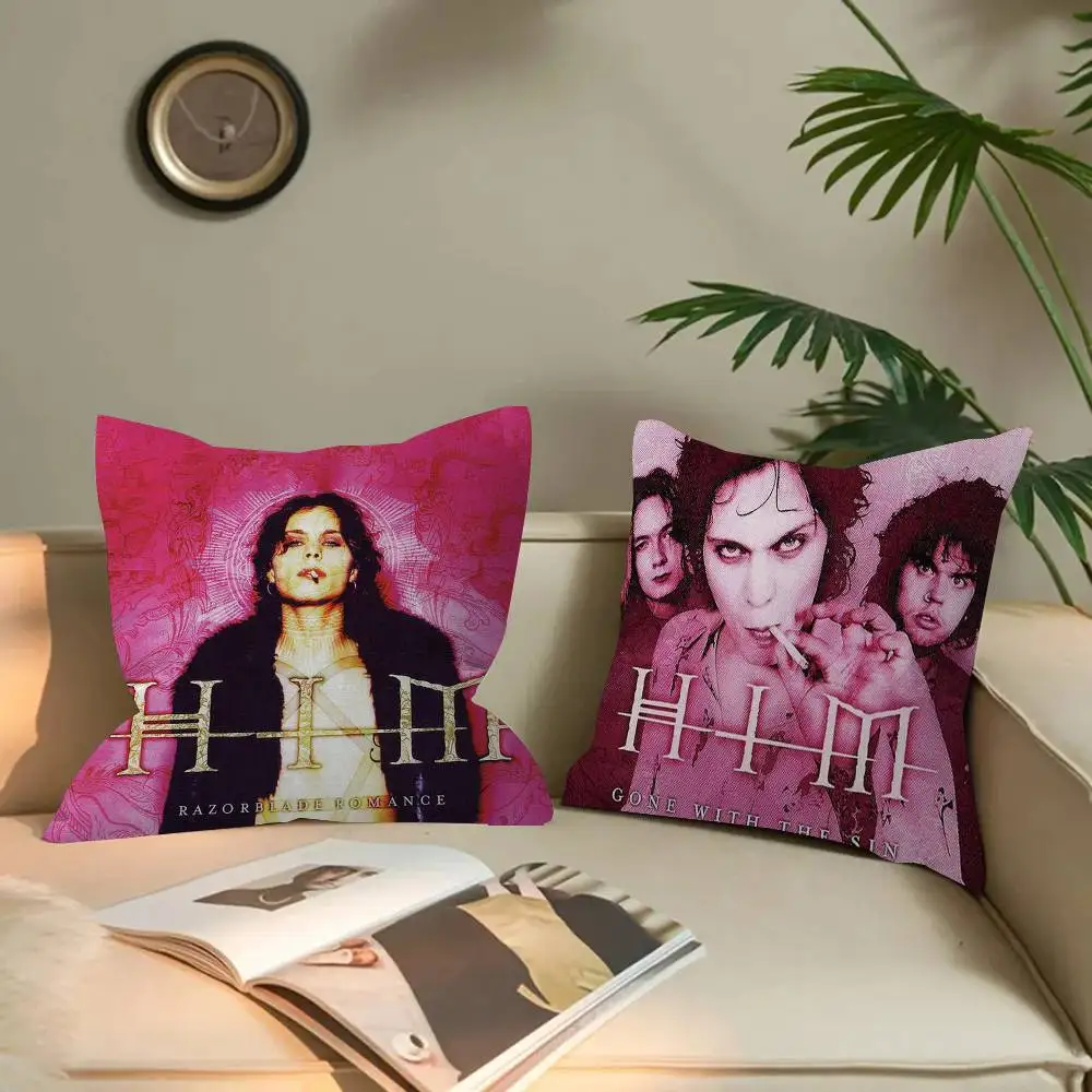 أغطية وسائد روك باند لها، غطاء وسادة لطيف على شكل أريكة كرتونية لتزيين المنزل بطباعة على الوجهين #2