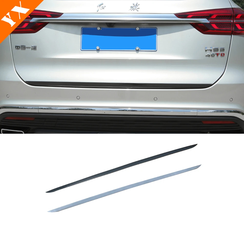 

Stainless Chrome Carbon Look Trim For HongQi HS5 2019-2022 Car Tailgate Rear Door Cover Molding Tail Door Rear Trunk Accessories