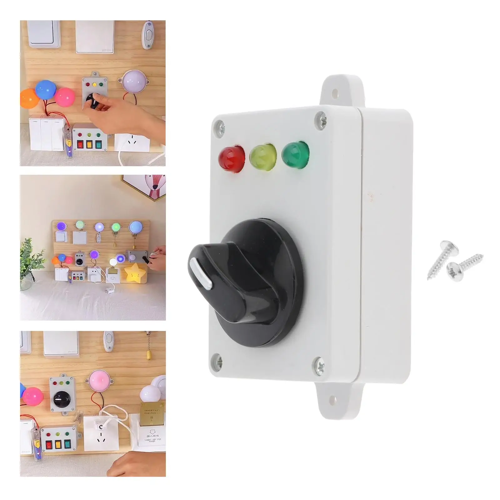 Interruptor de simulação LED Light Placa ocupada Habilidades básicas Brinquedo infantil Presente de aniversário