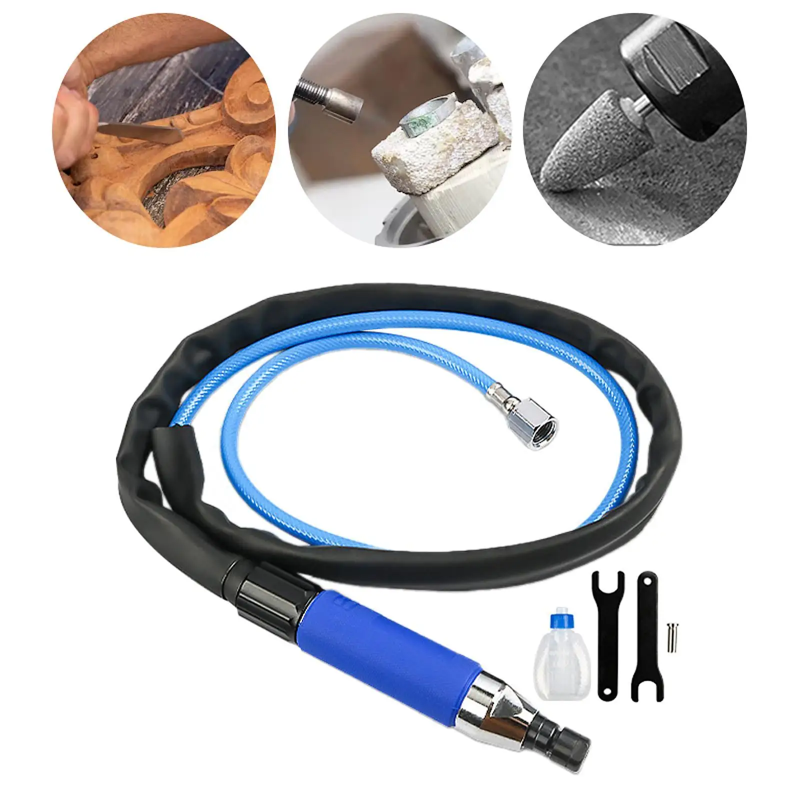 Air Powered Micro Die Grinder Micro Air Grinder Kit Utility High Performance Easy to Install Multipurpose Handheld Polisher