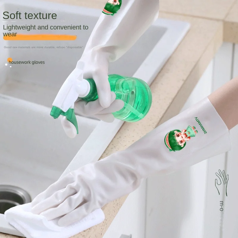 Premium Food Grade Nitrile Gloves for Adults and Kids - Cartoon Design for Kitchen and Household Cleaning