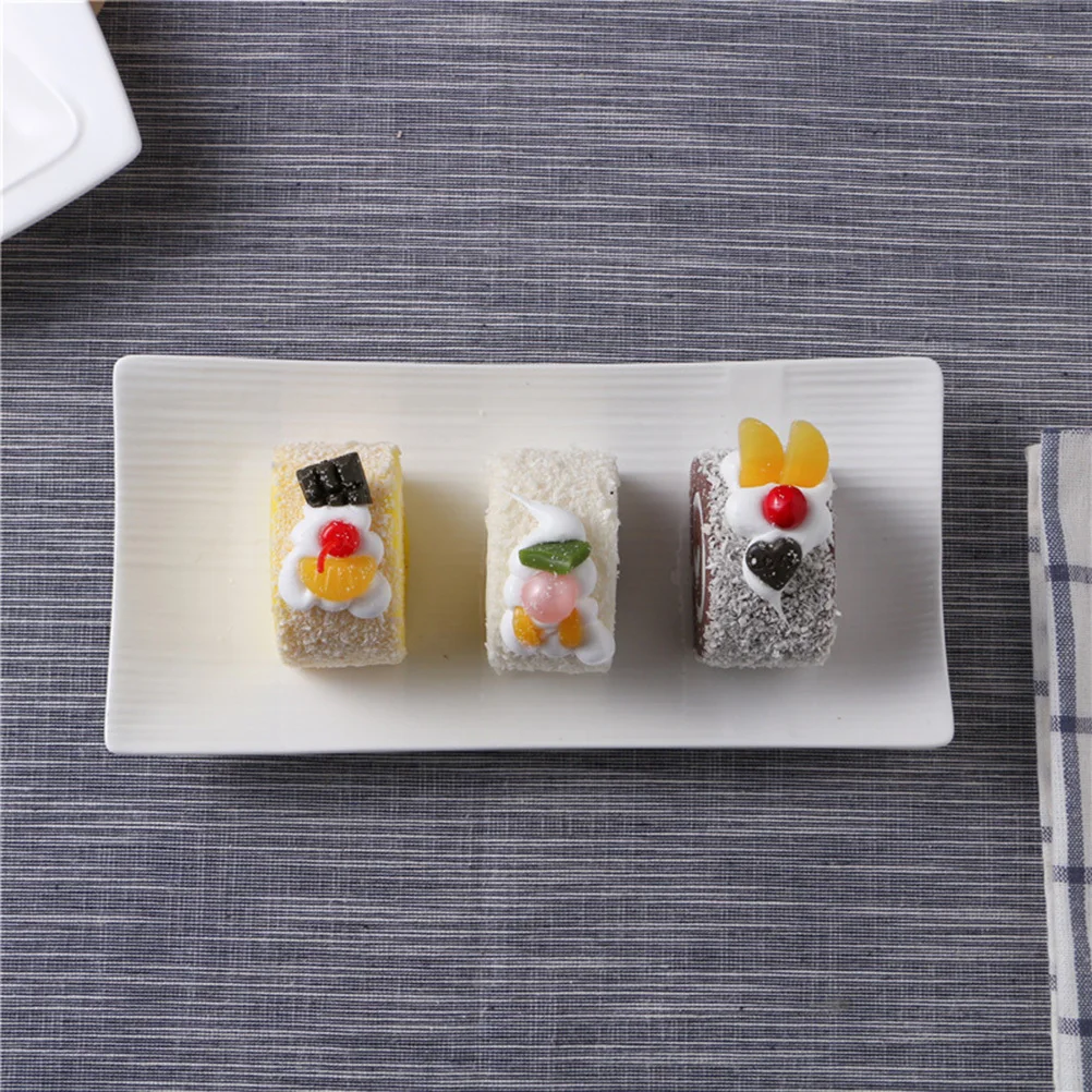 

10Inch Striola Rectangular Ceramic Dish for Steak Sushi Bread Western Food Decorative Tableware Gift Steak Plate