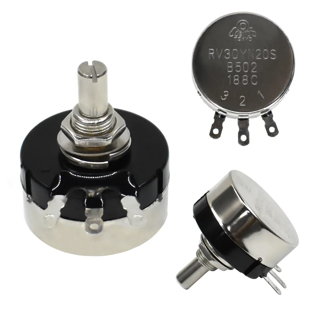 

RV30YN20S 1K 5K 20K 10K 100K 1M B102 B202 B502 B103 B204 B503 B104 B105 RV30YN Single Turn Rotary Carbon Potentiometer