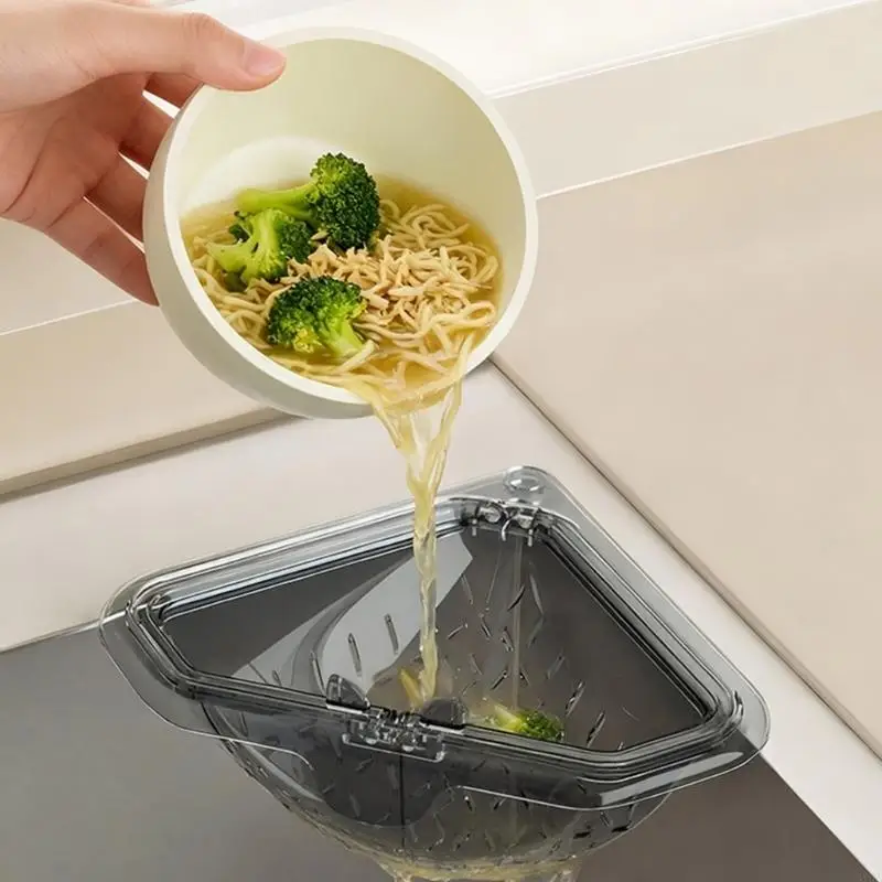 

Корзина-ситечко для раковины из ПЭТ Модная треугольная раковина Треугольная корзина для слива раковины для раковины Ситечко для