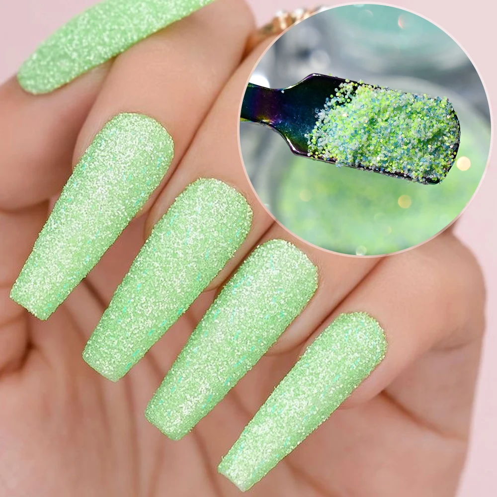 6Jar Sparkling Crystal Diamond Nail Glitter Sugar Powder Blue Pink Candy Sweater Effect Dust Shiny Nail Art Pigment DIY Manicure