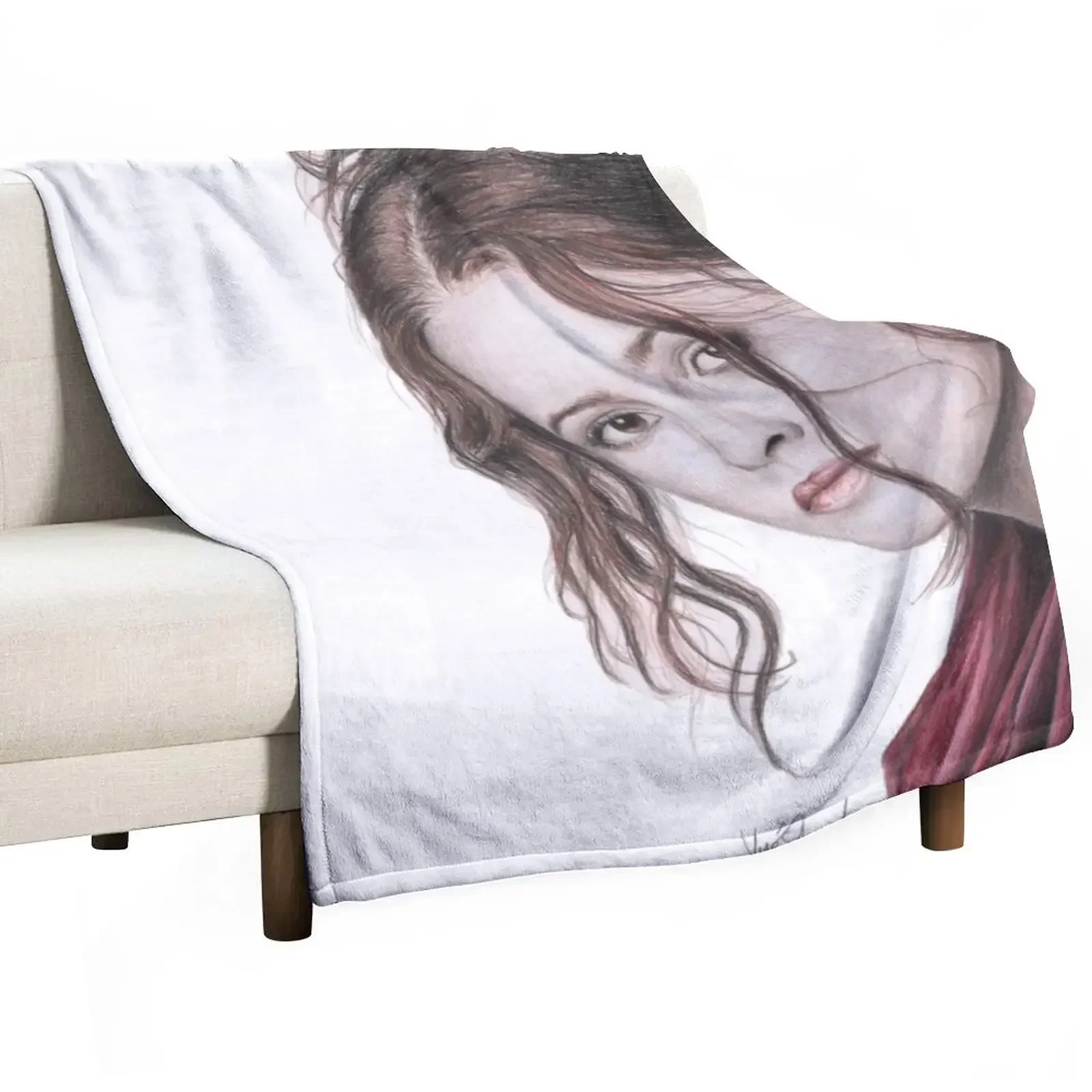 Helena Bonham Carter English Rose Throw Blanket Warm For Sofa Thin Blankets