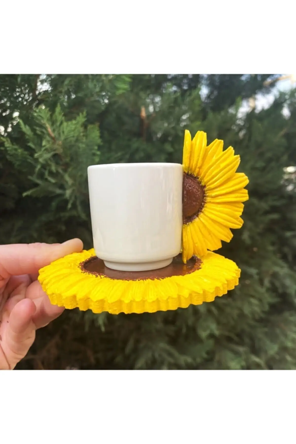 Dovi sunflower handmade coffee cup