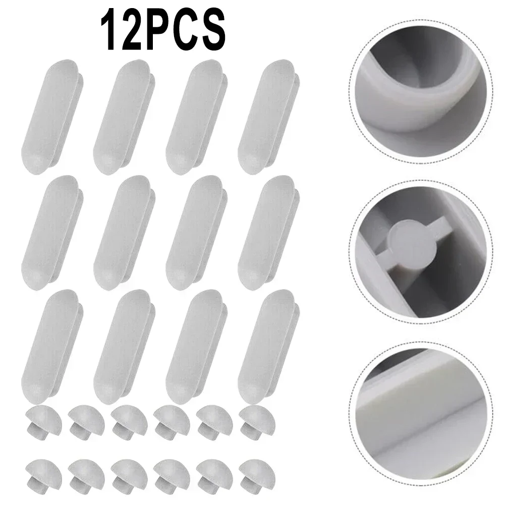 12pcs Toilet Seat Shock-proof Buffers Bumpers Replacement Pads Top Cover Cushion/Seat Cushion Stoppers Gasket Lid Parts Parts