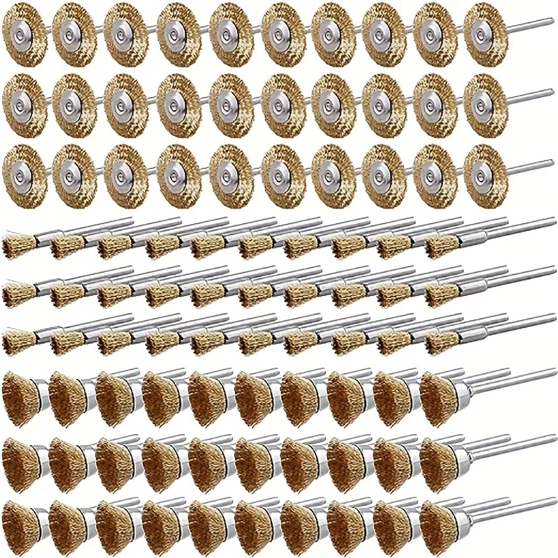 9pcs Set of Polishing Wire Brushes, Featuring a Bowl-Shaped Wire Brush Head, Designed for Electric Grinding, Rust Removal