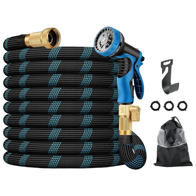 

【THANKSGIVING DAY】Leak Proof Garden Hose 100 FT Non-Expandable, Upgraded Flexible Water Hose, Ultra Light Weight Non-Expanding H