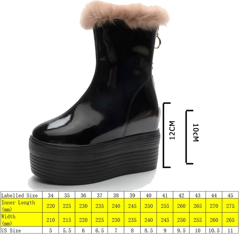 Fujin 10cm 12cm Microfiber Leather Knee High Boots Woman Spring Modern Platform Wedges Winter Autumn Shoes Plush  Autumn Fashion