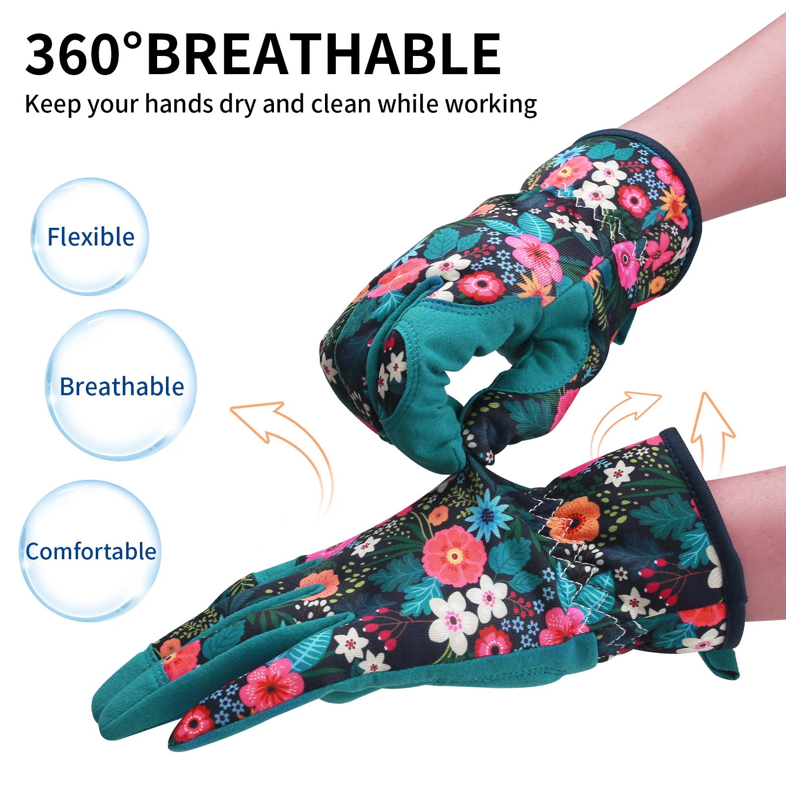 Gardening Gloves for Women Weeding Digging Planting Raking Thorn Proof No Stab for Working Outdoor Protective Leather Gloves