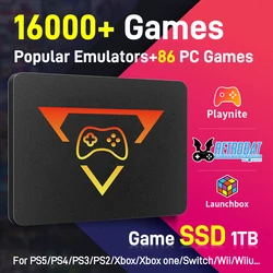 Playzone 1TB SSD&Game Consoles For PS5/PS4/PS3/Xbox/Xbox one/Switch With 16000 Emulator Games+86 PC Games Plug&Play For WIN PC