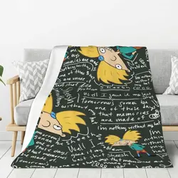 Custom Hey Arnold Anime Animation Blanket Soft Fleece Autumn Warm Flannel Helga Pataki Throw Blankets for Sofa Office Bed Quilt