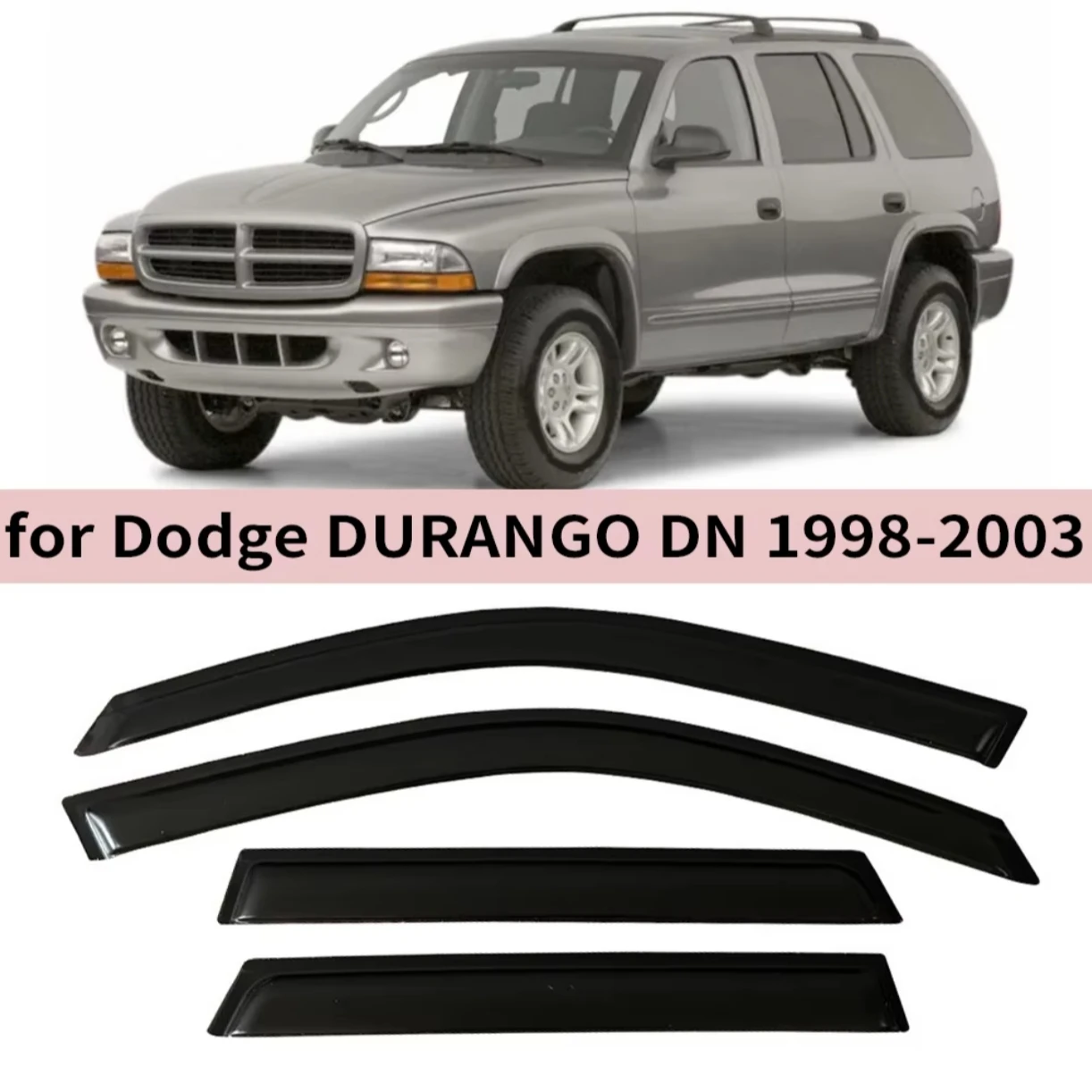 

Window Visor for Dodge DURANGO DN 1998 1999 2000 2001 2002 2003 Wind Deflectors Rain Guards Door Visor Vent Shades Ventvisor