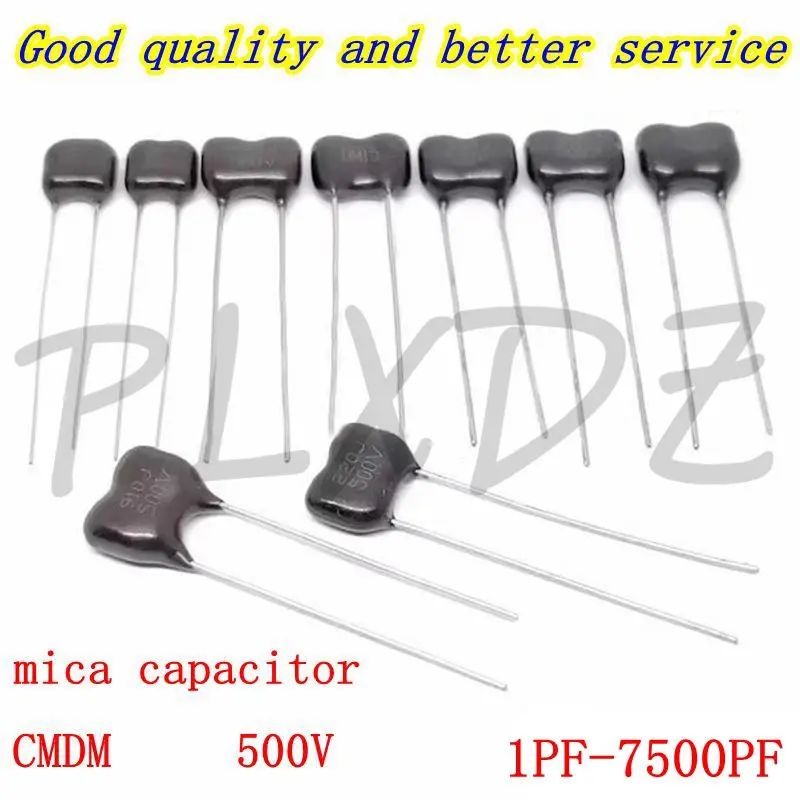 5pcs precision mica capacitor CMDM 500V 5% 24PF 27PF 30PF 33PF 36PF 39PF 43PF 47PF 51PF 56PF 62PF 68PF 75PF 82PF 91PF 100PF 101