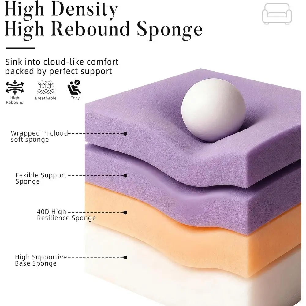 أريكة فوتون حديثة من الجلد الصناعي في منتصف القرن، قابلة للتحويل مع مسند ظهر قابل للتعديل، وجيب تخزين، وإطار خشبي وفولاذي، باللون الأسود #6