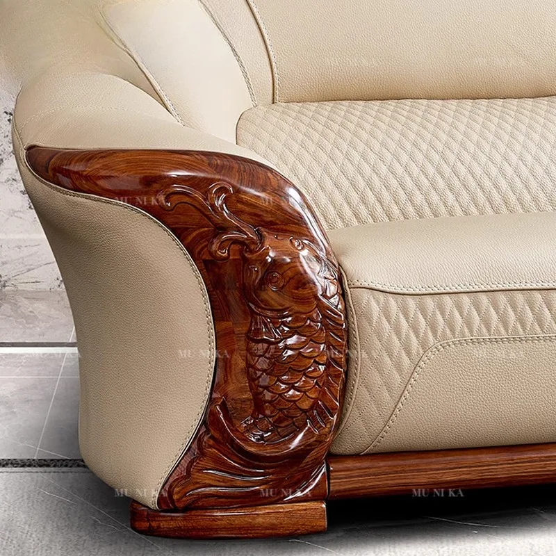 

Small-sized furniture, living room, bedroom living room villa luxury high-end solid wood sofa furniture combination