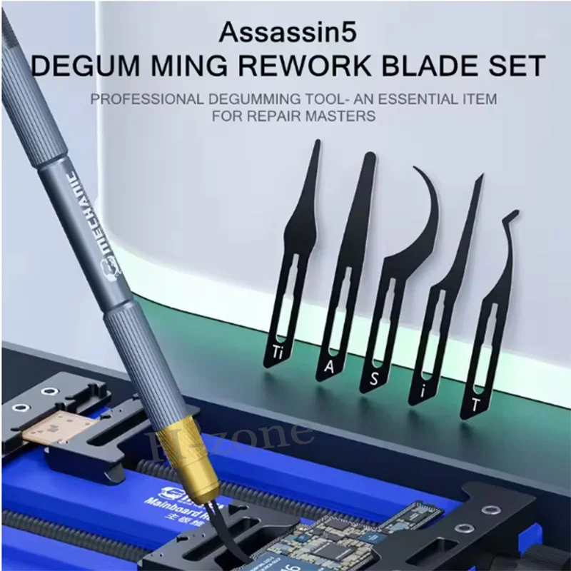 

MECHANIC Assassin 5 Glue Removal Cutting Blade Set for Mobile Phone Motherboard Middle Frame Disassembly Knife Kit