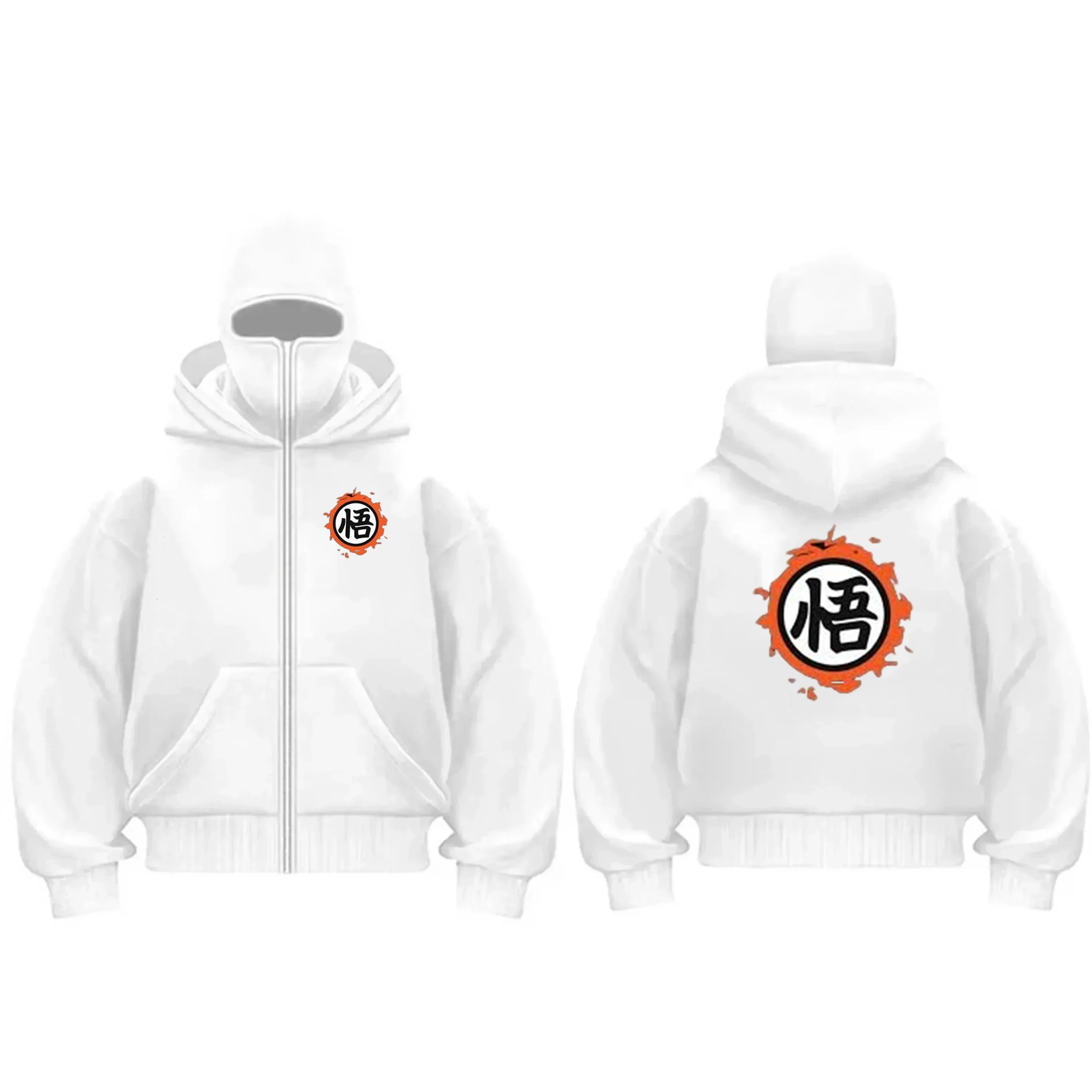 

Dragon Ball Z Goku Hooded Zipper Sweatshirt Unisex Casual Loose Fit Streetwear Style Printed Graphic Hoodie for All Ages