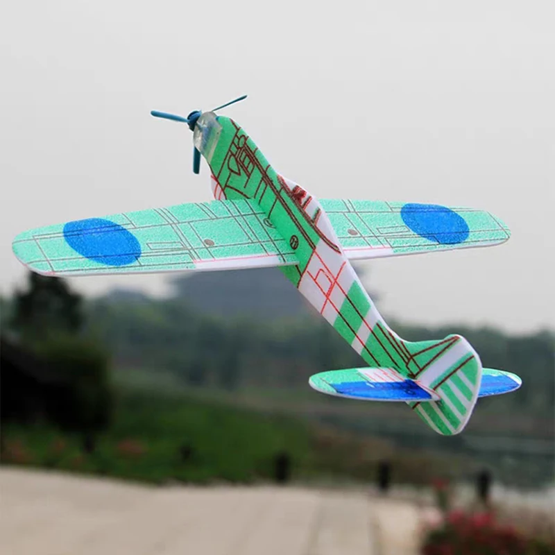 1/10Pcs 3D Foam Aeroplane Children DIY Hand Throw Flying Glider Planes Foam Aeroplane Model Toy Game Party Bag Fillers Kids Gift