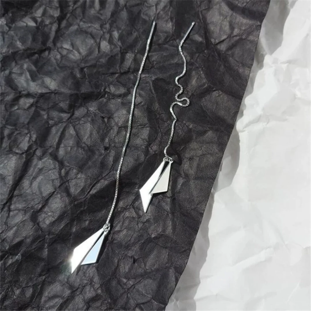 Uini Tail Hot selling New Product 925 Pure Silver Needle Fashion Geometric Triangle Earline Versatile Trendy Jewelry ED344