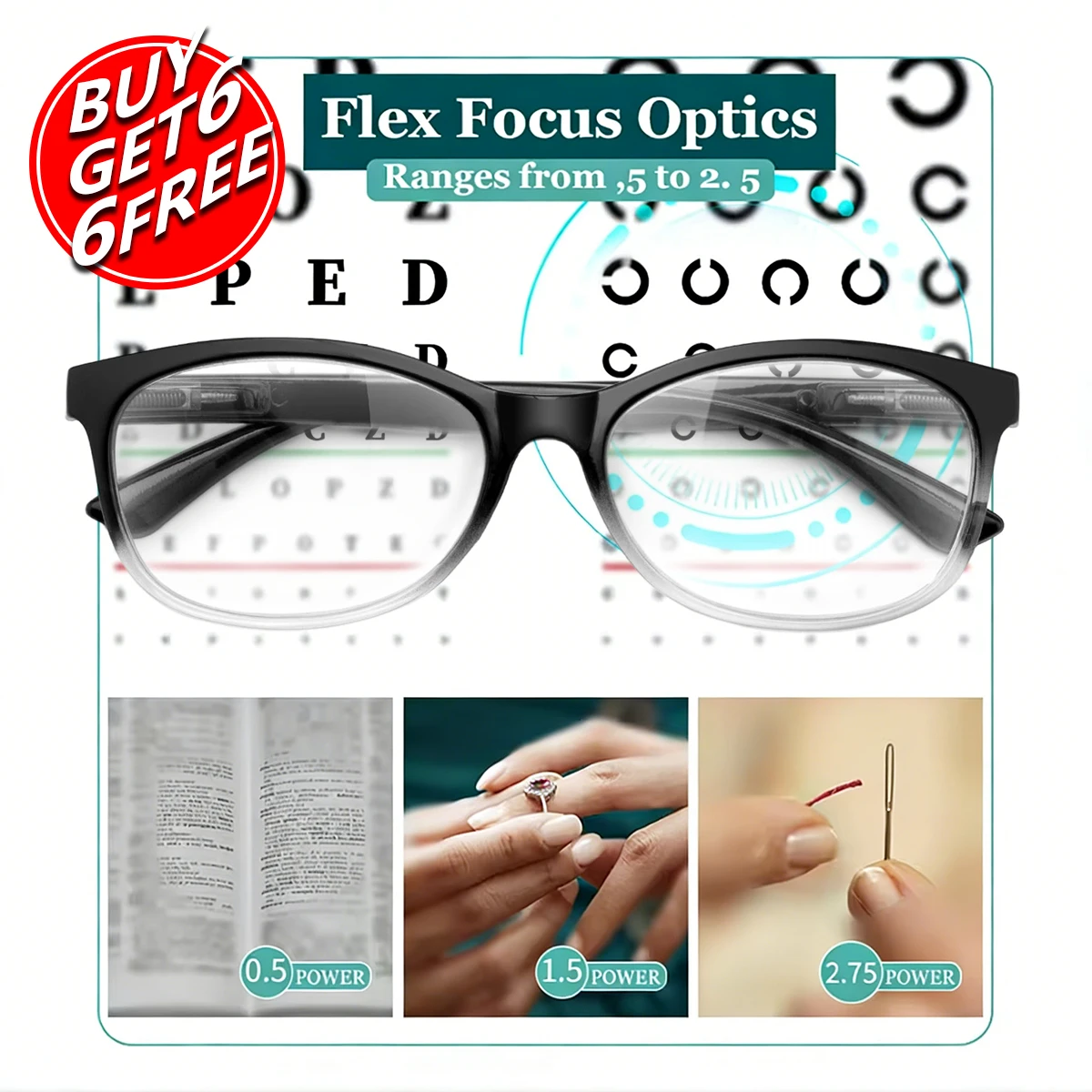 12 Pack Reading Glasses Automatic Focus Resin HD Magnifier +0.5 to +2.5 Power Men Women Readers Eyeglass Perfect Gift Choice L1