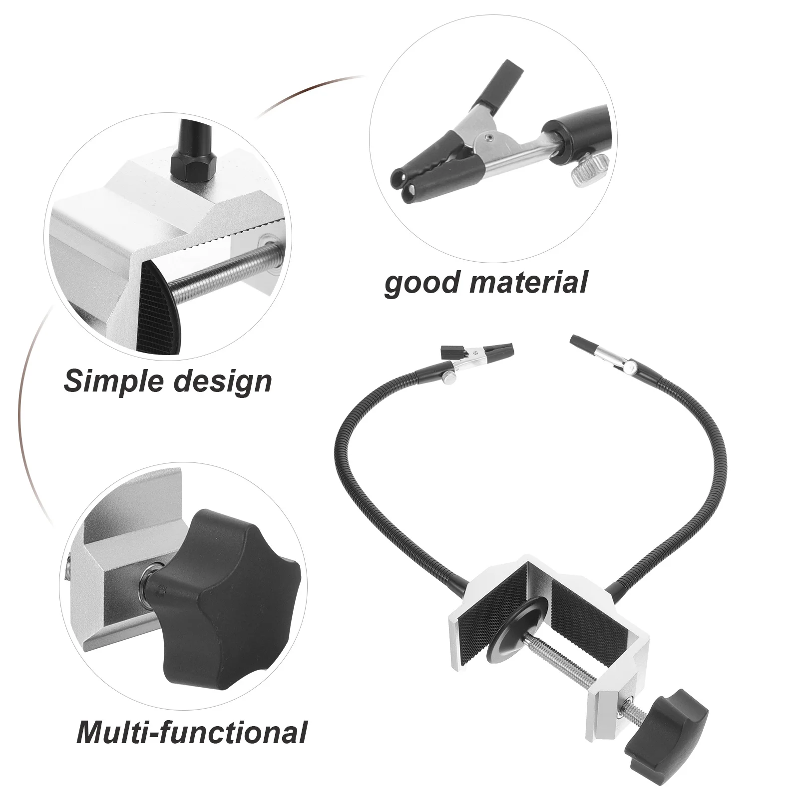

1pcs Welding Flexible Arm Station 2-Claw Soldering Clamp Welding Tool Holder Anti-Slip Anti-Shock For Soldering Iron Holder