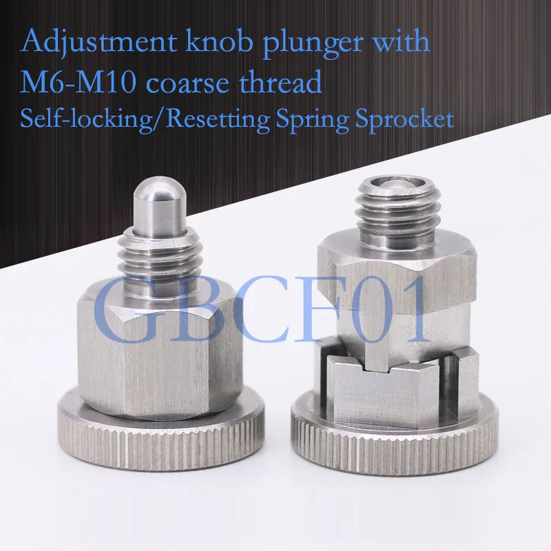 

Stainless Steel Indexing Plunger Knob Spring Position Pin Mini Reset/Locking M6 M8 M10 locking type Plunger