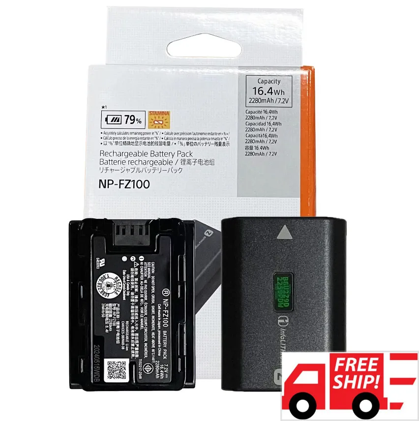 

[Free shipping ] NP-FZ100 NPFZ100 Battery for Sony A9 a7R III a7 III ILCE-9 ILCE-7RM3 ILCE-7M3 A6600 A6700 A7M3 A7RIII A7R4 A7R3