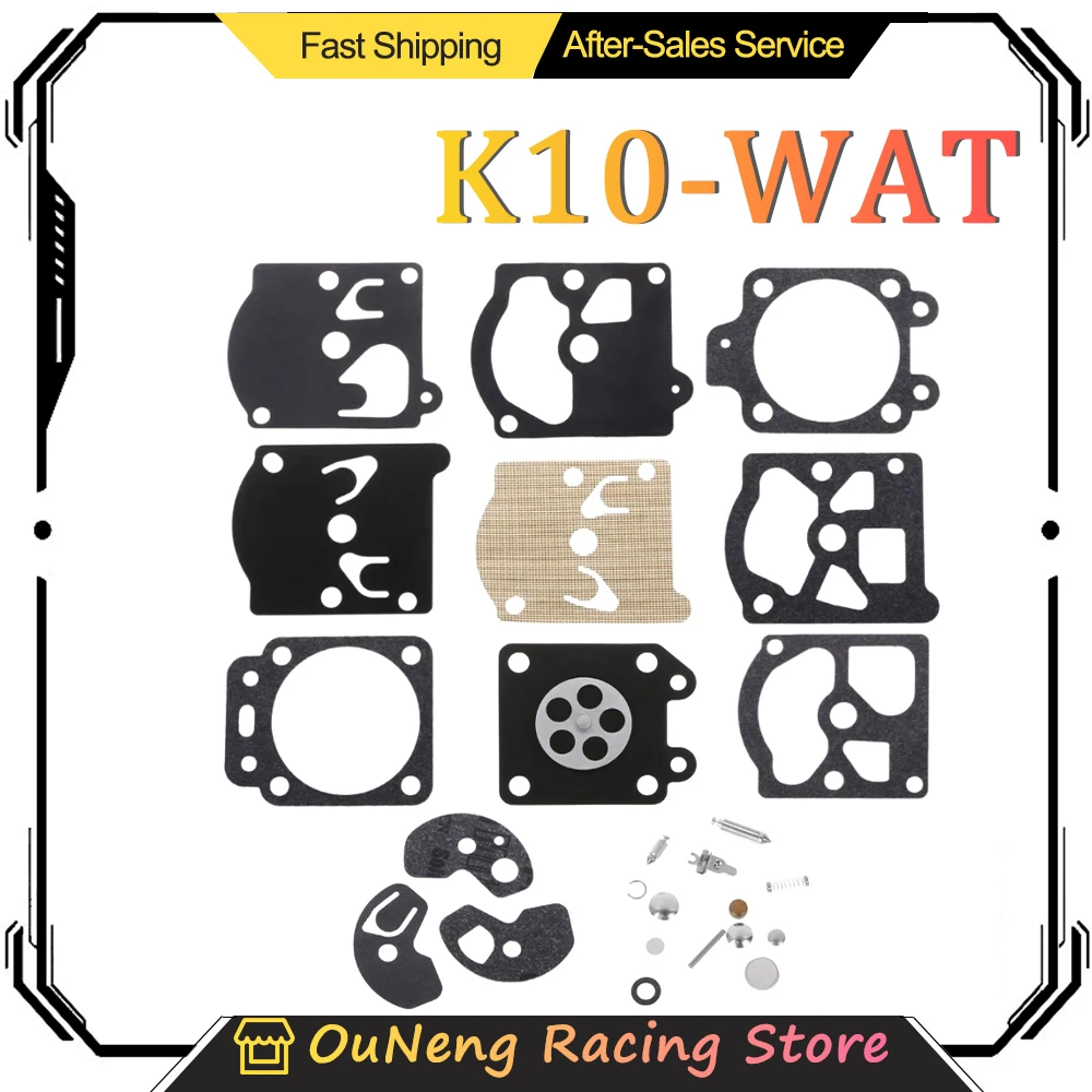 Kit de reparo K10-WAT para walbro wa-1 Wa-10 Wa-100 Wa-101 Wa-102 Wa-103 4600 4700 730 wa wt agulha de junta de diafragma de carburador