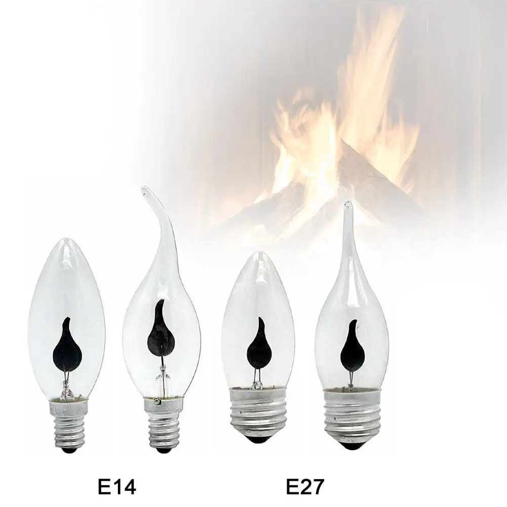Vintage Edison E14 E27 Led Light Bulb Candle Light Flame Effect Bulb 3W 220V Lighting Ampoule Candle Bulb Home Decor