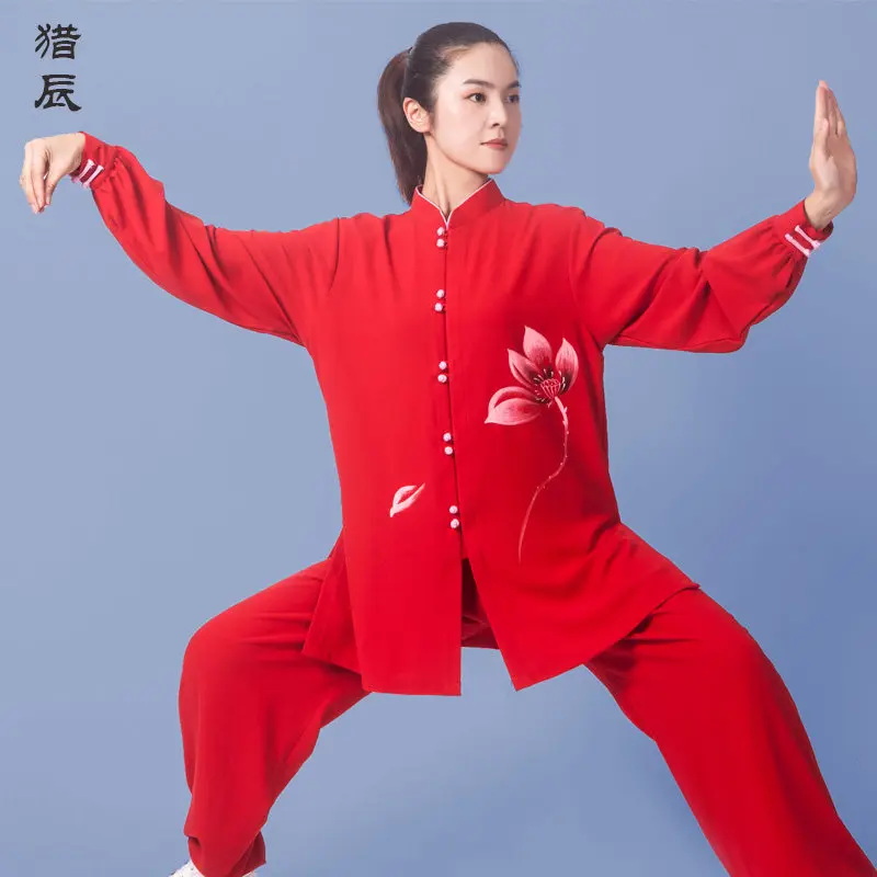 Martial Arts Tai Ji Suit Women's Clothing 2025 New High-End Competition Performance Exercise Female Spring and Autumn Long