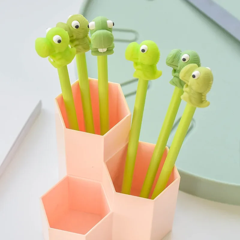 

36 шт., нейтральные студенческие милые ручки с динозавром, гелевая ручка для моделирования, каваи, школьные принадлежности, канцелярские принадлежности