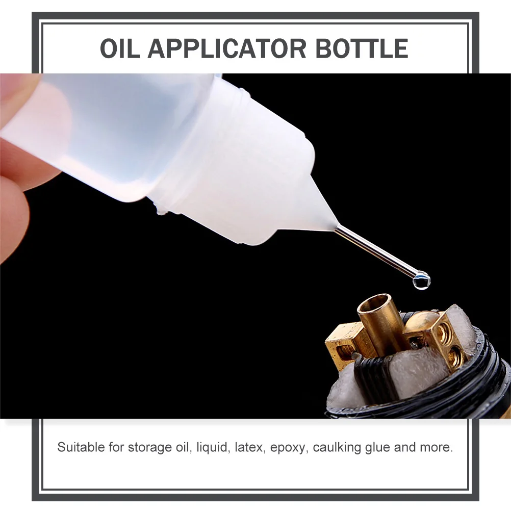 

15pcs Oil Oiler Travel Applicator Pet Flexible Precision Tip Bottles Reusable Storage Needle Glue Liquid Latex Epoxy Caulking