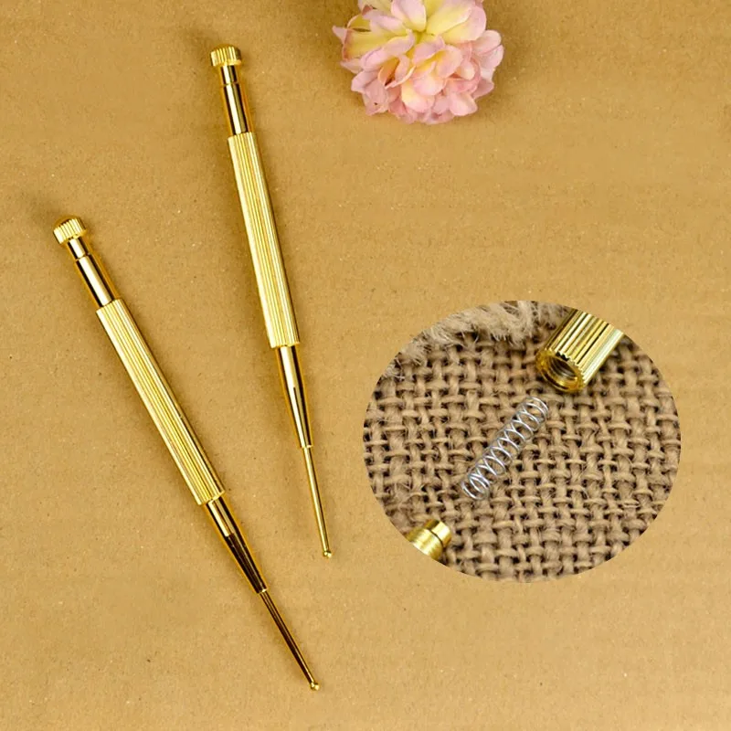 

Ручка для акупрессуры из чистой меди, эластичная массажная палочка для акупунктурных точек ушей, улучшение зрения, массажер для акупунктурных точек, расслабление тела