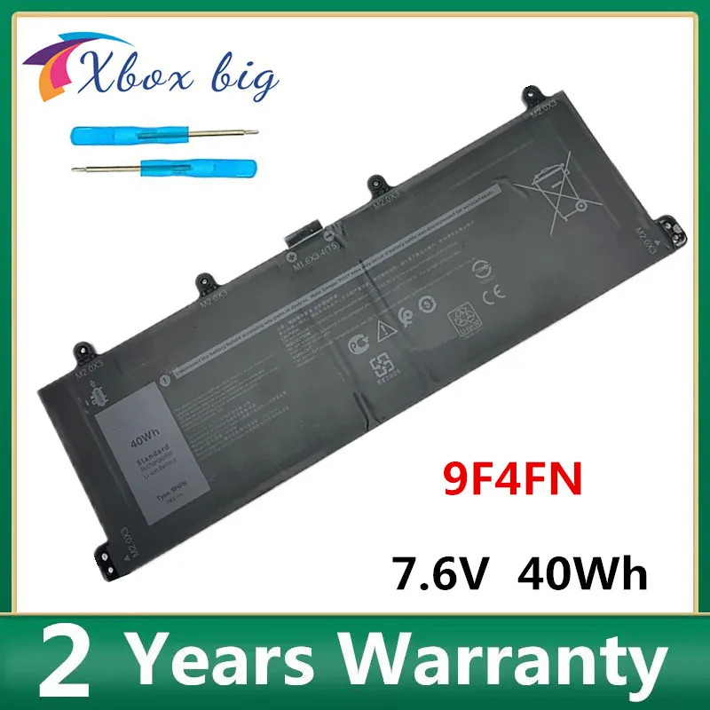 Batterie 9F4JoyLaptop pour tablette DELL Latitude 7320 2VKW9, 2 en 1, 7.6V, 40Wh