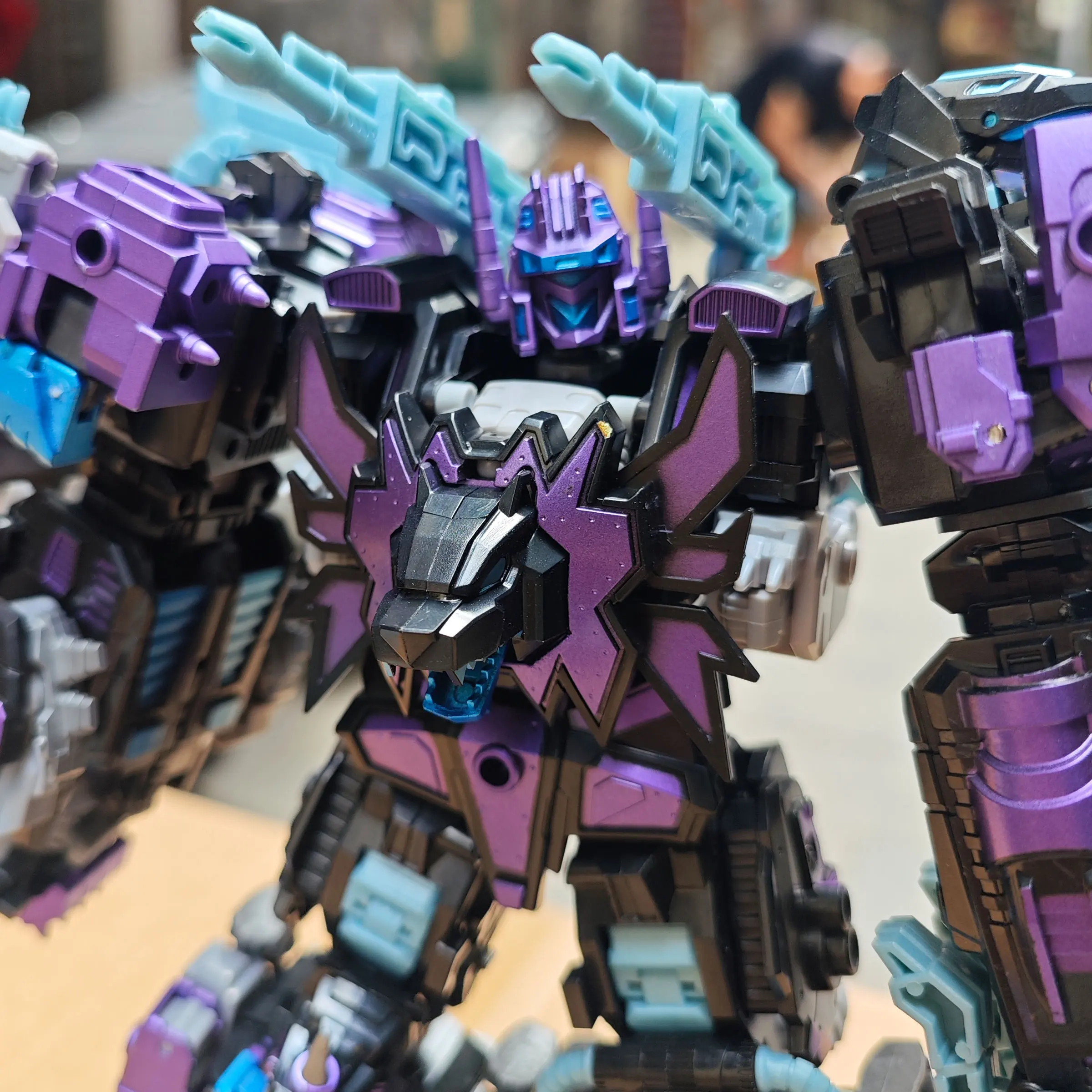 TENGYANG 30 CM DARK Predaking Transformation Predacons 5 IN 1 Action Figure Speelgoed GEEN DOOS