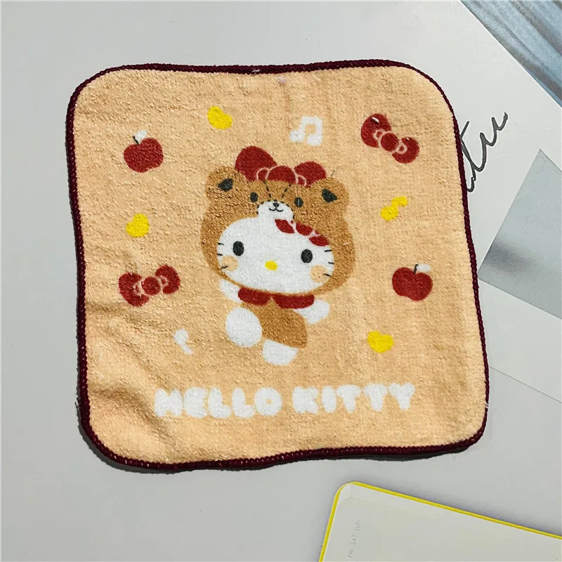 Hello Kitty Face Towel Sweet and Cute Cartoon Kuromi Cinnamonll Print Soft and Comfortable Pure Cotton Towel Kitchen Rag Gift