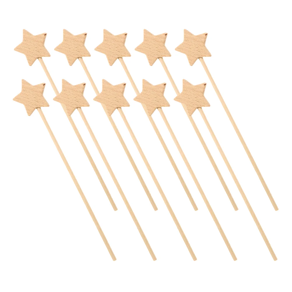 12 Pcs Fairy Star Stick Unfinished Graffiti Room Decor Blank Colored Baby