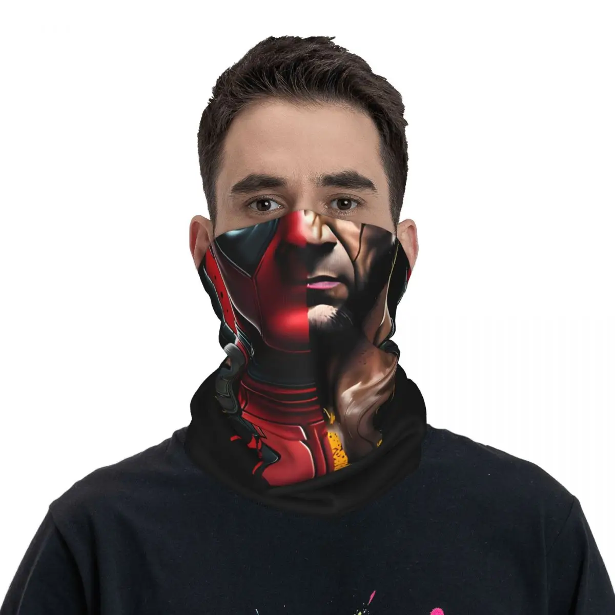 Popular Movies Motocross Bandana Neck Cover Printed Deadpool & Wolverine Face Mask Multi-use Balaclava Cycling Unisex Adult