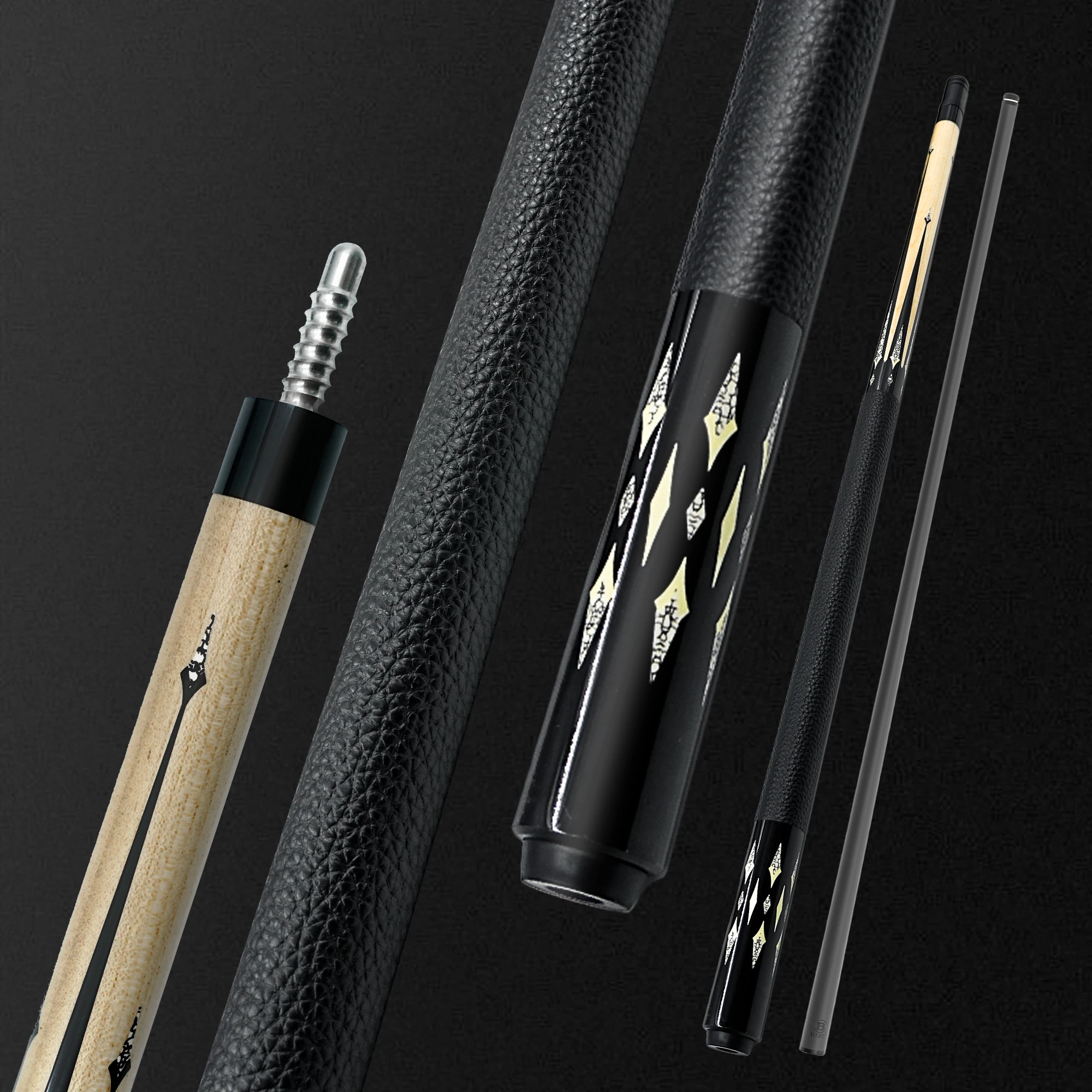 

Carbon Fiber Billiard Cue Stick European-Style Color Match Big Head Medium Head Design for Chinese Eight Ball & American Pool