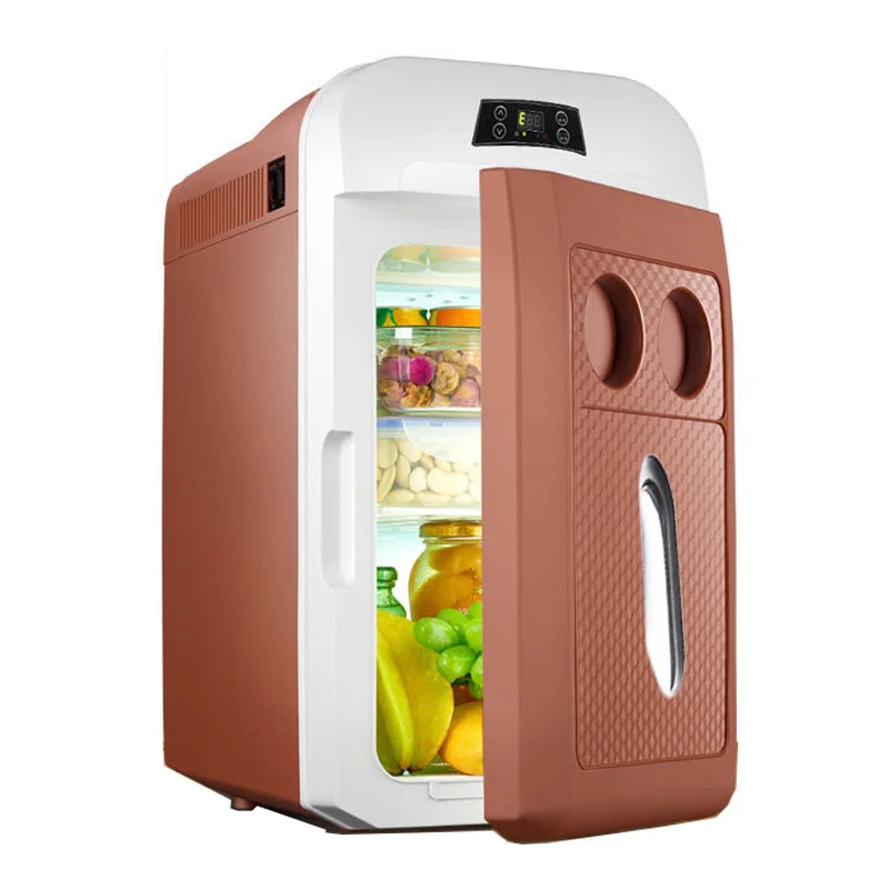 15L Car Home Mini Refrigerator Portable DC12-DC24V UK 220V Food Drink Freezer Cooler Outdoor Picnic Food Cooling Warming Fridge