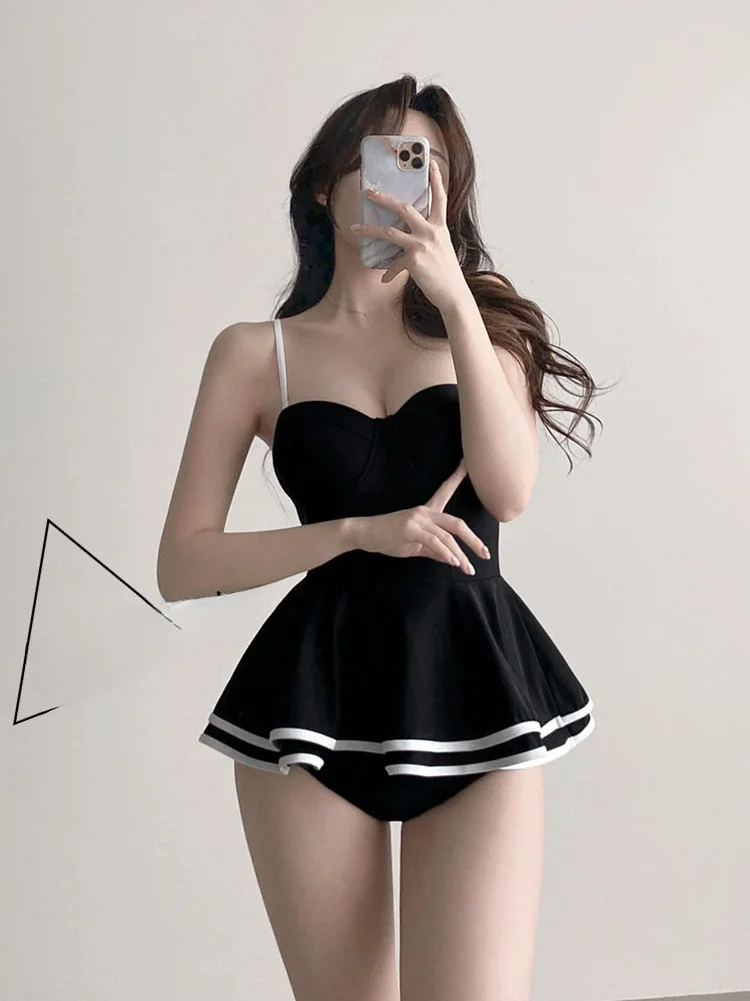 

Sexy One-Piece Swimsuit Pure Desire Sle Vaion Thermal Spring Women's Bikini Slimming Design No-Sve Casual Swimwear
