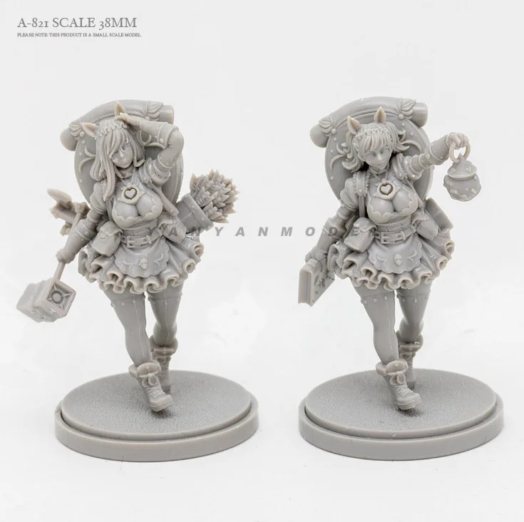 KD 38mm Beauty Soldier A-821 Unpainted Microscopic Resin Modeling Resin