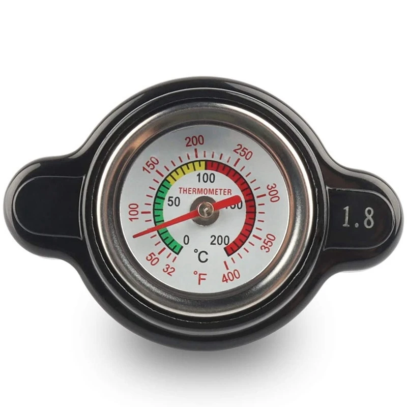 DHBH-High Pressure Radiator Cap with Temperature Gauge, 1.8 Bar Radiator Cap 25.6Psi for Honda, Kawasaki, Suzuki, Yamaha