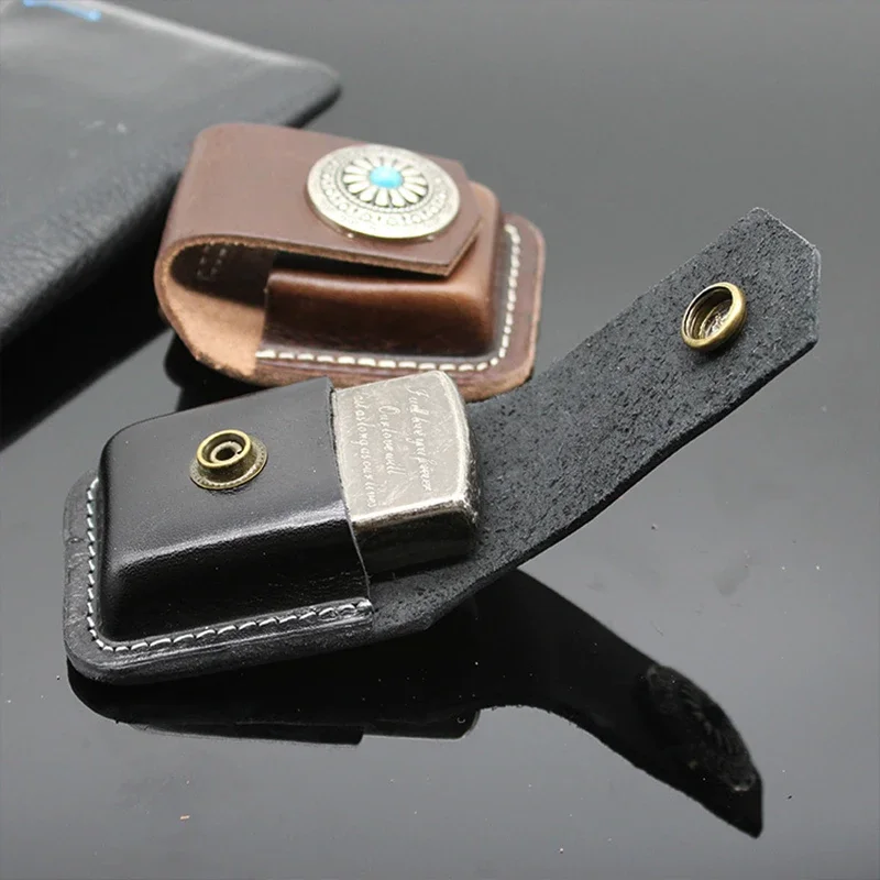 

Handmade Leather Sheath for Lighter Premium Protection Stylish Lighter Box Vintage Genuine Leather Case for ZORRO Lighter